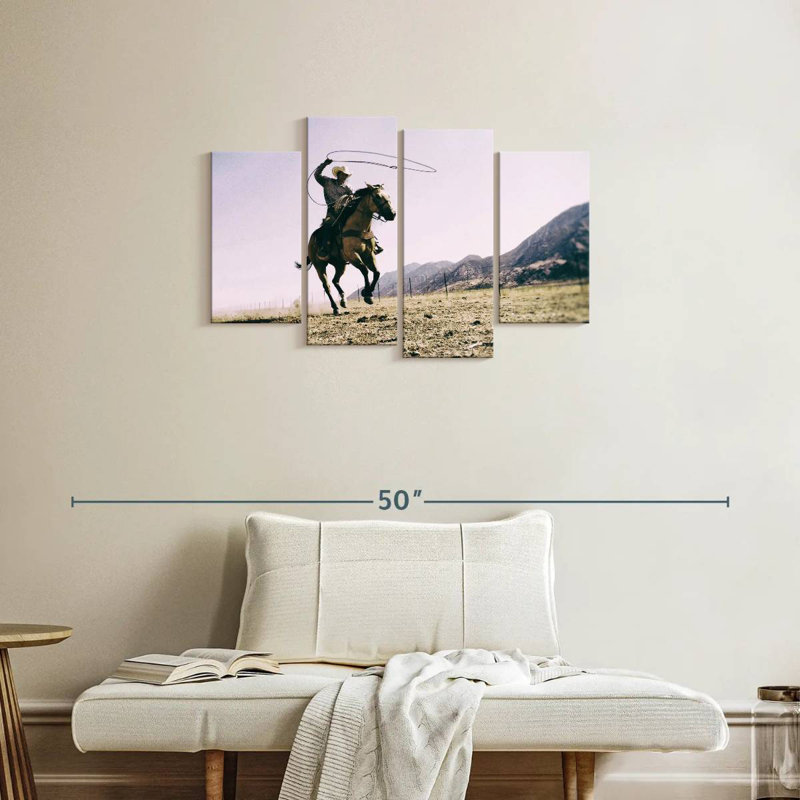 Lelar Cowboy et son lasso, H 22 po x l 36 po