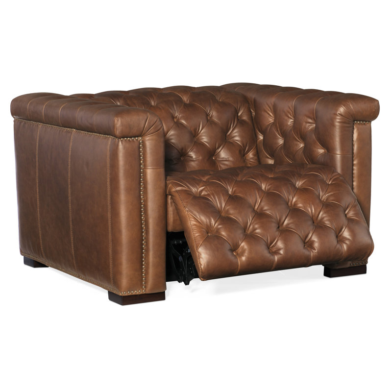 Savion Grandier Power Recliner with Power Headrest, Brown