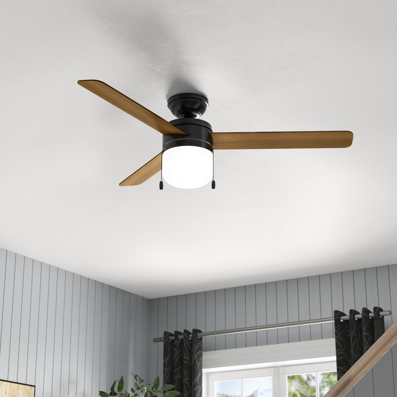 42" Acumen 3 - Blade LED Standard Ceiling Fan with Pull Chain and Light Kit Included, Matte Black
