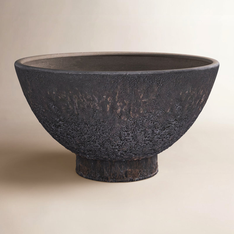 Handmade Ceramic Decorative Bowl, 6.25" H x 11.5" W x 11.5" D