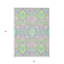 Tapis oriental lavable intérieur rose vert et bleu 5 pi x 8 pi