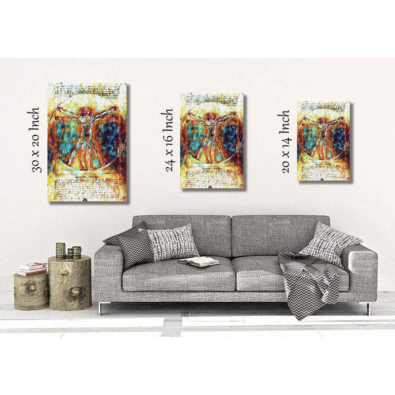 Leonardo Da Vinci - Wrapped Canvas Print, 76cm H x 50cm W