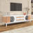 Rattan TV Stand For Tvs Up To 75", Entertainment Center With Solid Wood Legs-1128087660