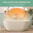 59'' Freestanding Soaking Solid Surface Bathtub-121869562