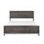Mobilier de chambre pour grand lit, style moderne, gris brunâtre et argent antique