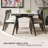 Sintered Stone Solid Wood Ash black and white Dining Table-227685619