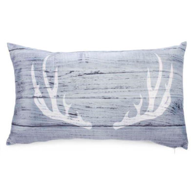 Accetta Deer Antlers Animal Print Throw Pillow