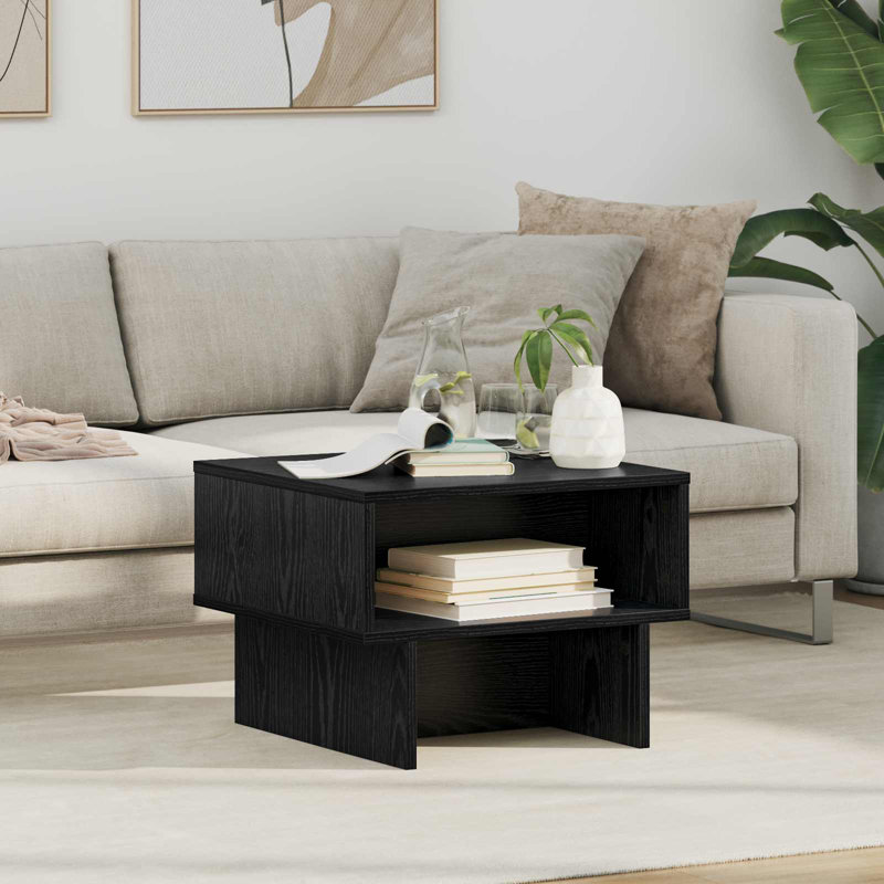 Coffee Table with Storage, 35cm. H x 48cm. L x 46cm. W, Black Oak