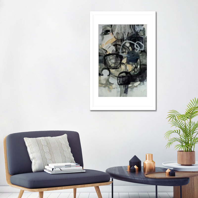 Cinco - Wall Art Print - Framed Fine Art Paper, 32" H x 24" W, Open Corner Frame Paper without Mat, White