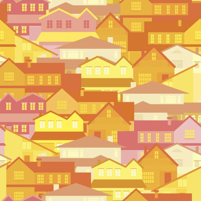 " Seamless House Pattern "