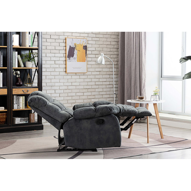 Fauteuil inclinable Arshia, Velours gris