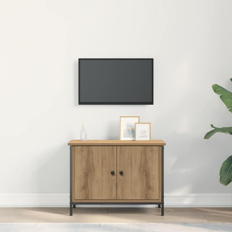 TV Cabinet Engineered Wood, 45cm H x 60cm L x 35cm W, Artisan Oak