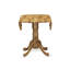Ensemble de table de salle à manger 5 pièces comprenant une table ronde avec Dropleaf et 4 chaises Parson rembourrées en tissu gris, 42 x 42 pouces, naturel-1740546333-1733490270-1733490263