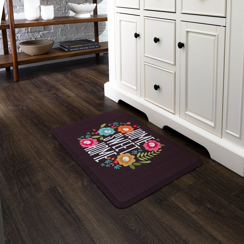 Tapis de cuisine anti-fatigue antidérapant 18 po x 30 po Whitney Home Sweet Home Dri-Pro