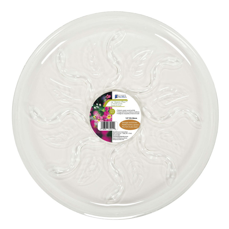 Soucoupe en vinyle, H 1,55 po x l 16 po x P 16 po