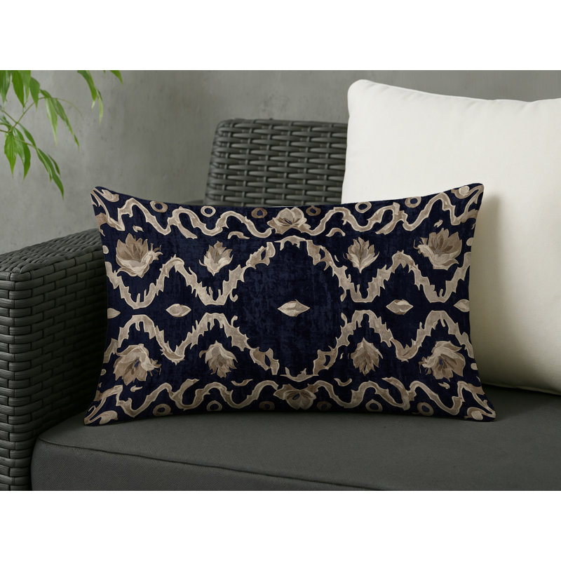 Coussin décoratif intérieur et extérieur Modern, Gris géométrique 29, Rectangle H 14 po x l 20 po