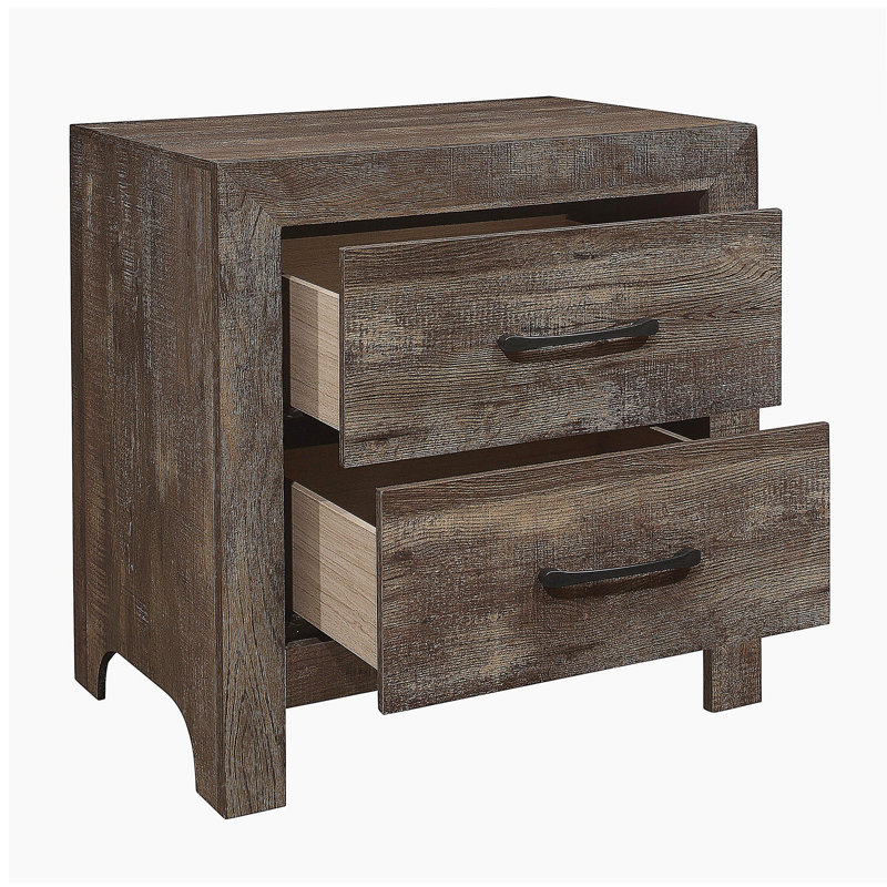 Table de chevet simple 1 pièce, Brun rustique
