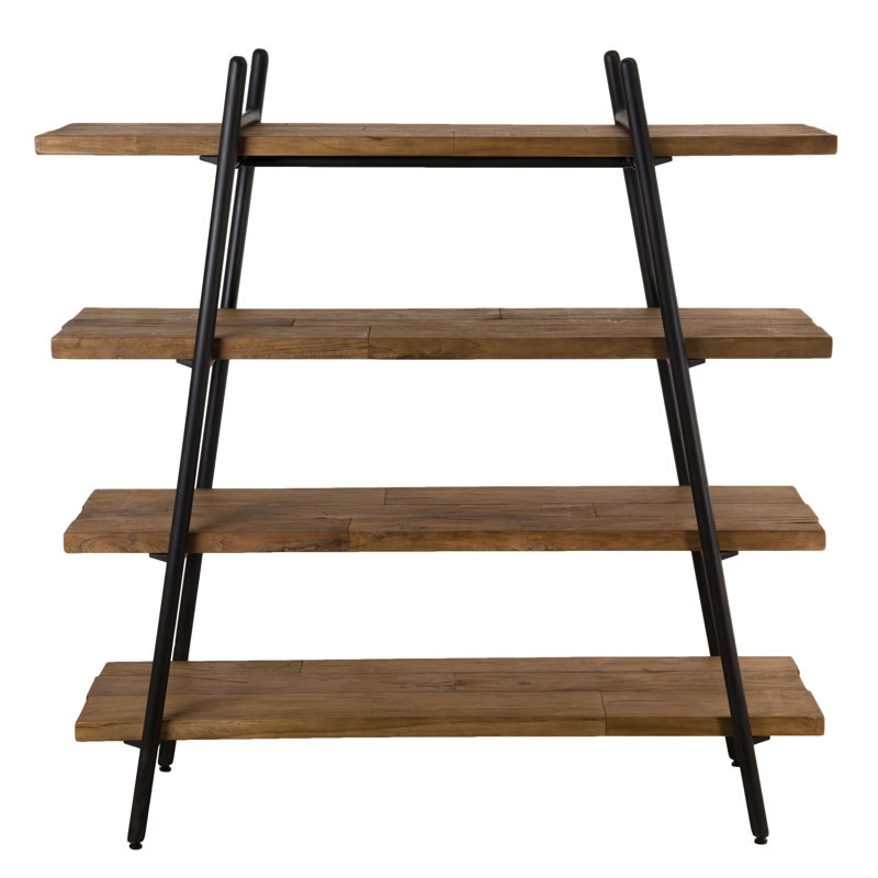 Maidenhead 145.5cm H x 140cm W Steel Ladder Bookcase
