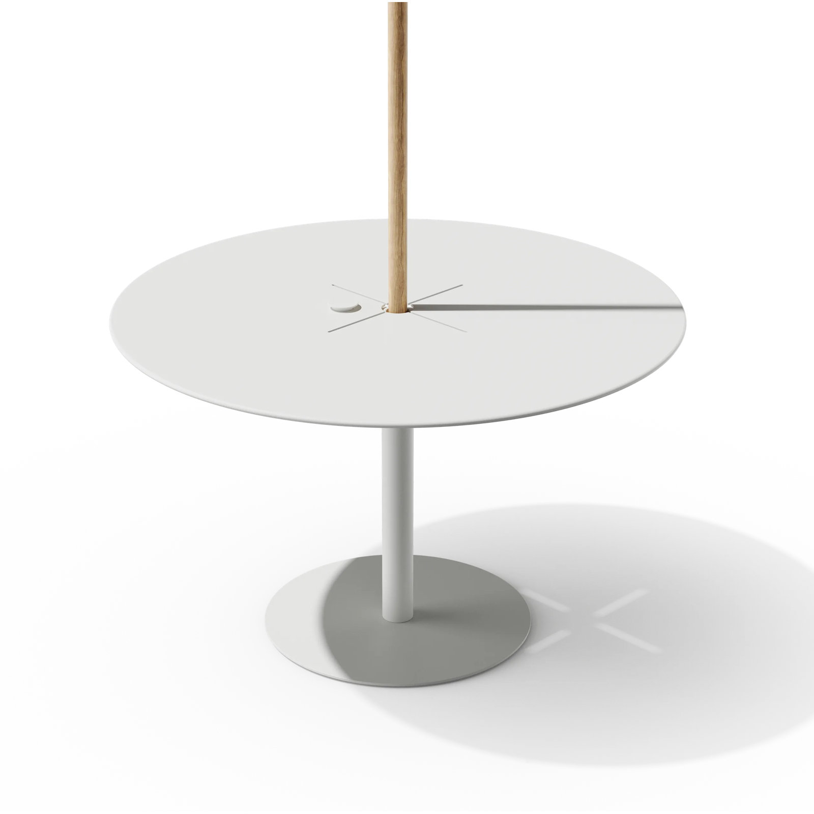 X 48'' Aluminum Outdoor Dining Table, White