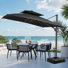Parasol carré en porte-à-faux 118 "avec base Easy-Move | Mobilité d'une personne