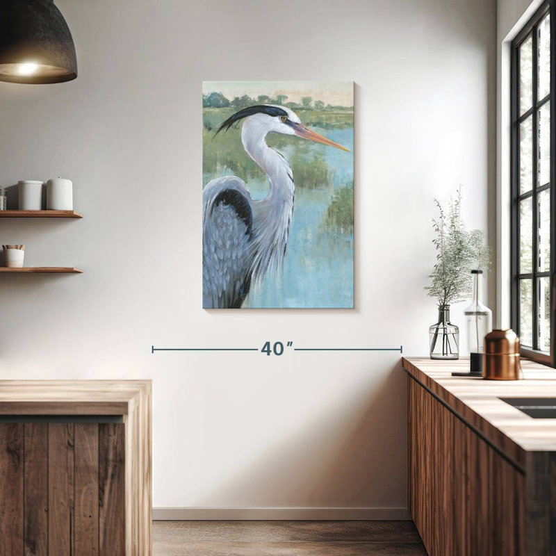 Brampt Blue Heron Portrait II, 36" H x 24" W
