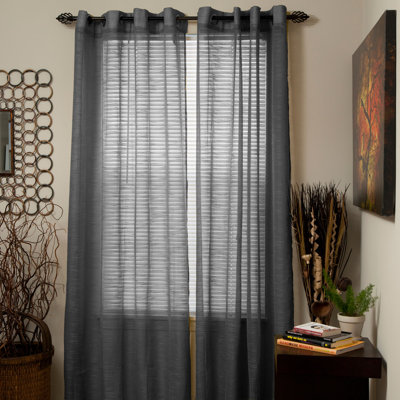 Mia Jacquard Grommet Curtain Panel