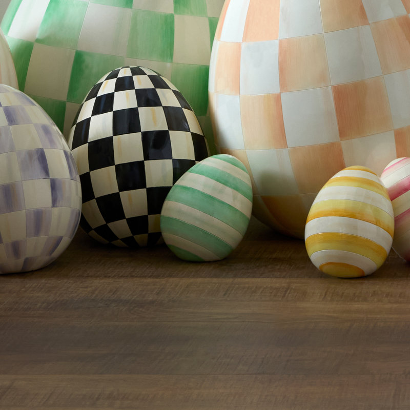 Stripe Mini Egg, Green/White