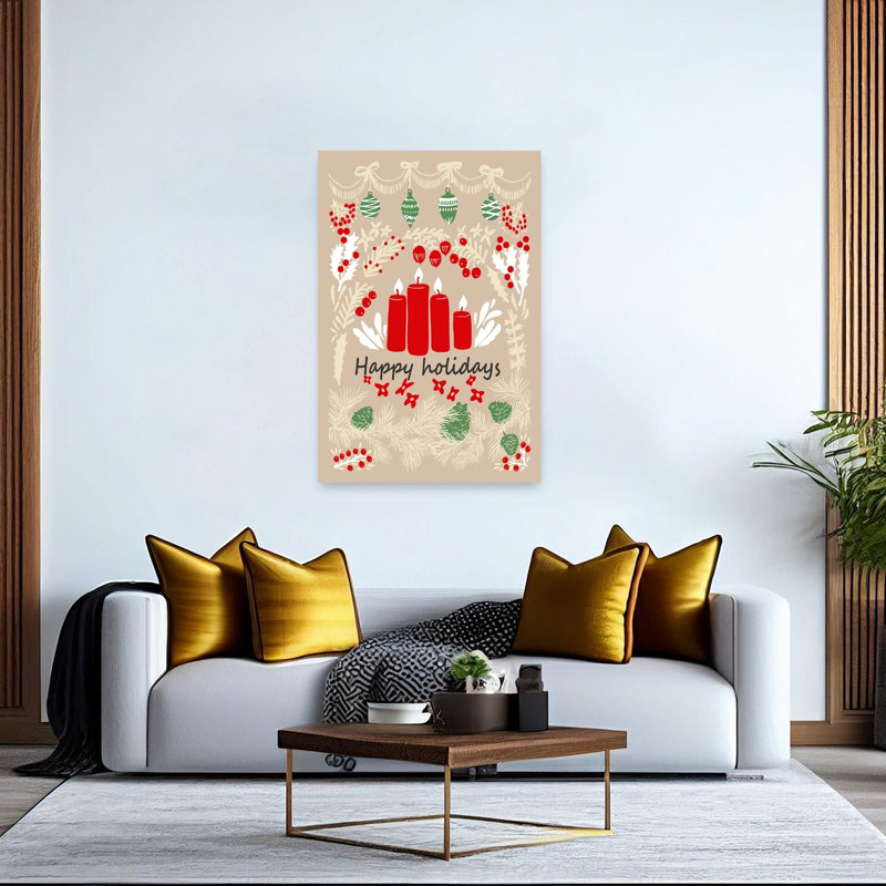 Joyeuses fêtes Evergreen, 60" H x 40" W