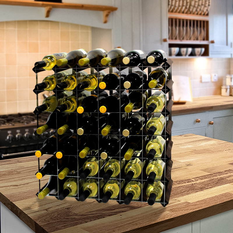Butler 42 Bottle Floor Wine Bottle Rack in Dark Brown