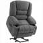 Fauteuil inclinable classique en polyester gris avec télécommande Elderly Home Relaxation-433360098