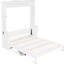 Grand lit blanc avec bureau et lumières à DEL, station de charge, peu d'espace pour une superficie limitée, pliable, bureau de matériaux de qualité, ports de lumières, solution, rebond,-550054350