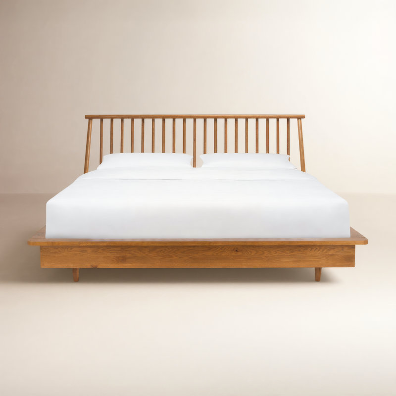 Thalia Solid Wood Slat Bed, King