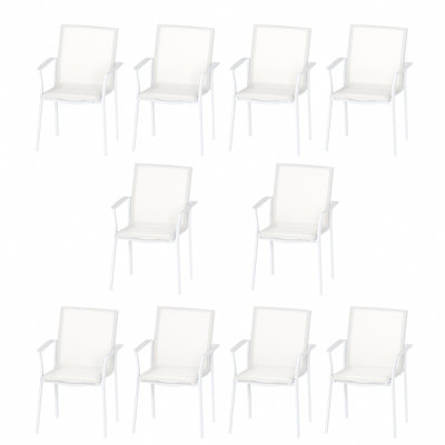 Stacking Aluminum Patio Dining Armchair
