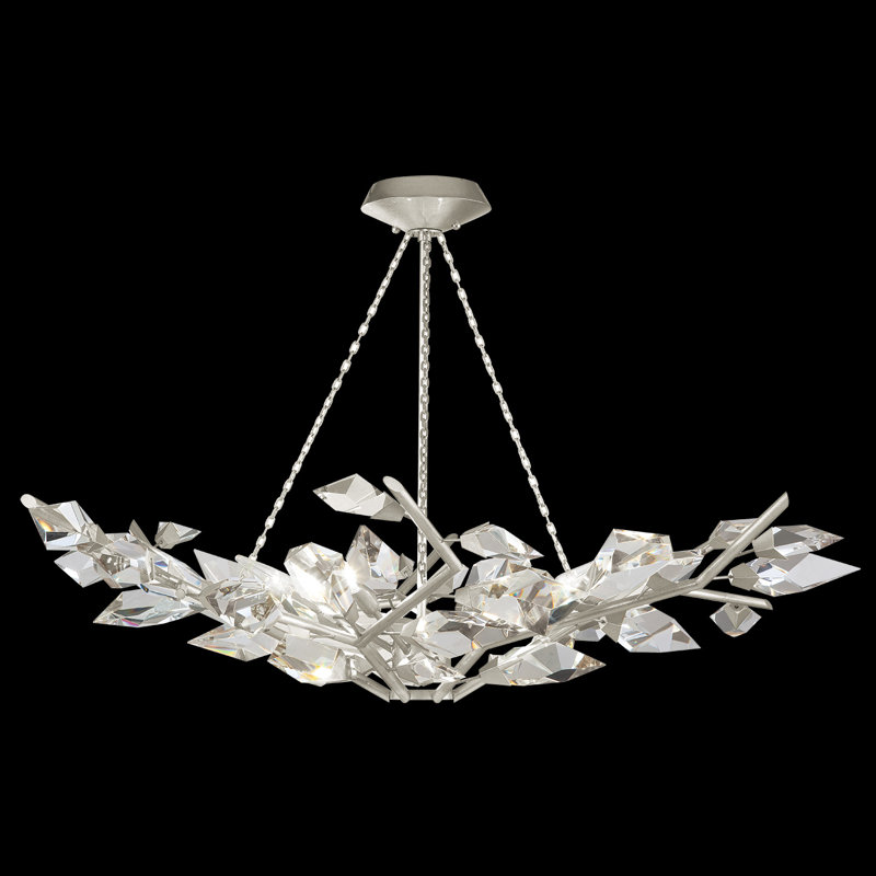 Foret 6 - Light Geometric Chandelier, Silver