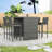 5-Piece Outdoor PE Wicker Bar Set with 4 Bar Height Chairs, Removable Cushions and Wood Table Top