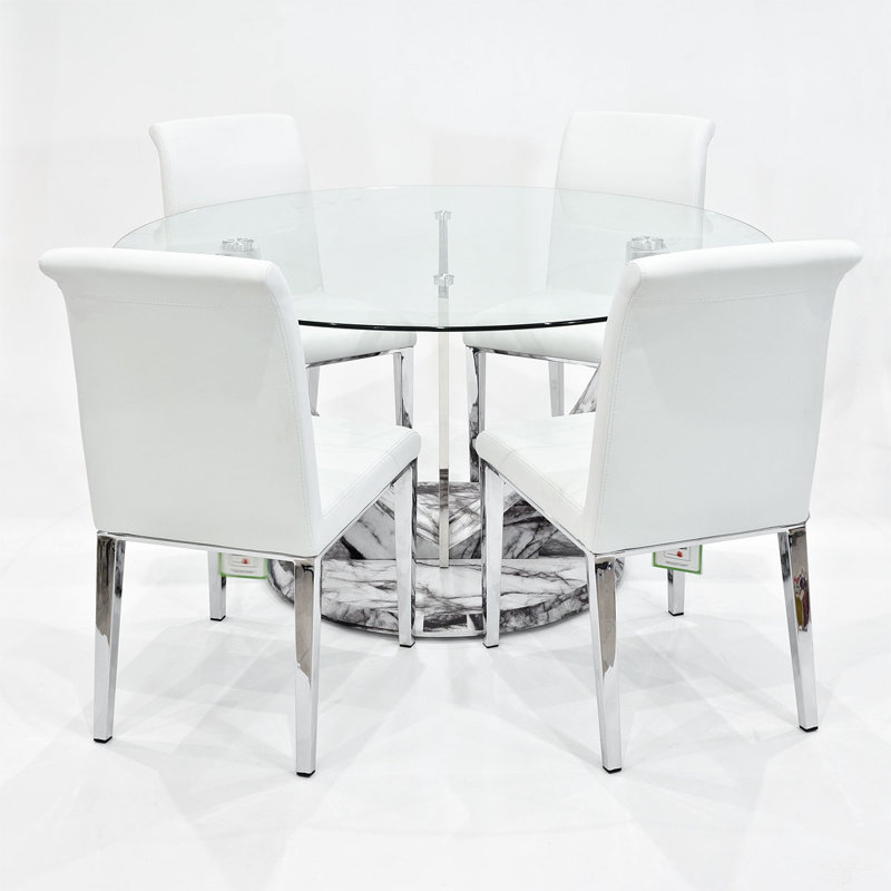 Titus 4 - Person Dining Set, White
