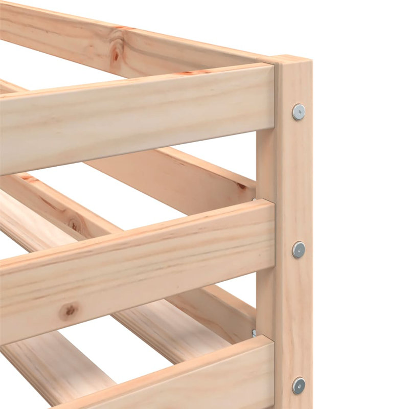 Dedalus Bunk Bed with Trundle Included, 80 x 200 cm, Natural