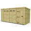 Total Sheds 14ft x 7ft Security Pent Shed - Heavy-Duty Hasp Staple Anti-Tamper - Pressure Treated Timber - UK Manufactured