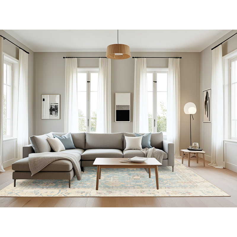 Tapis abstrait moderne 4326, Rectangle 8 pi x 12 pi