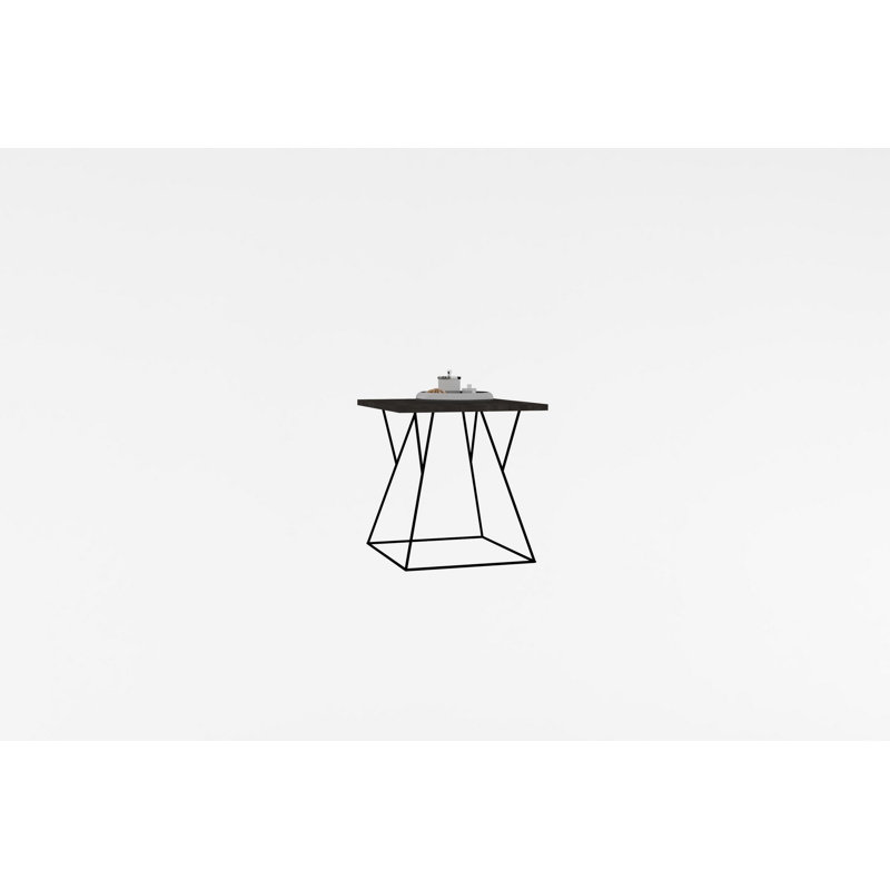 Table basse moderne, couleur anthracite, 17,7 po x 18,7 po x 17,7 po | 100% panneau de particules enduit de mélamine, épaisseur: 0,7 pouce | Design industriel et scandinave élégant, parfait pour le salon et les espaces de détente