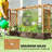Wooden Planter Box With Trellis, Hanging Roof And Drainage Holes For Climbing Plants, Vegetables, Herbs And Flowers-1724387006