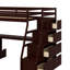 Lit mezzanine simple avec tiroirs, tablettes et bureau-319068551