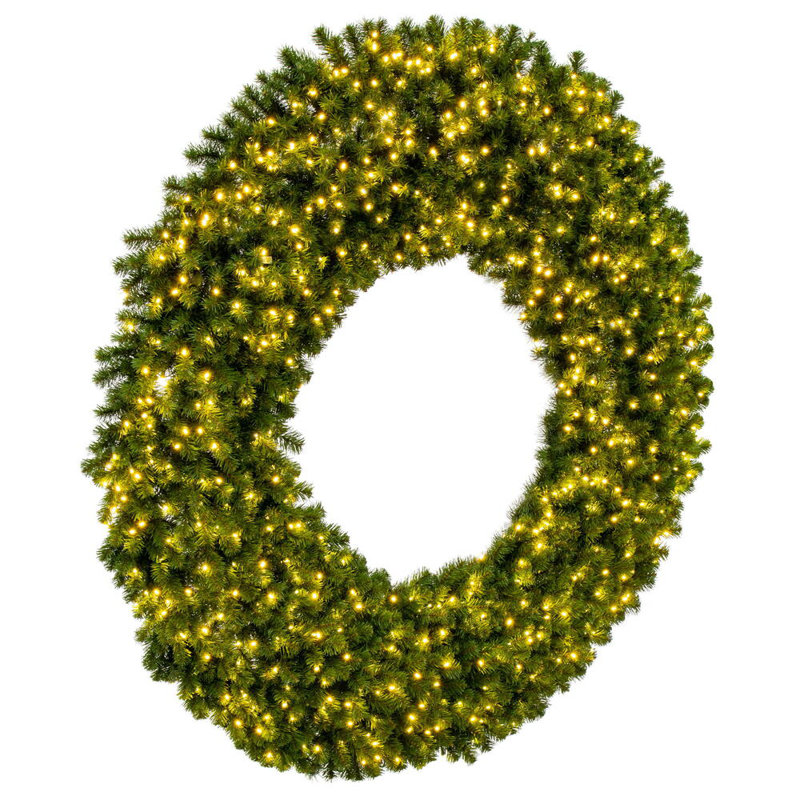 One Allium Way® 42" Deluxe Sequoia Pine Wreath WA 200WW, 17" H x 72" W x 72" D