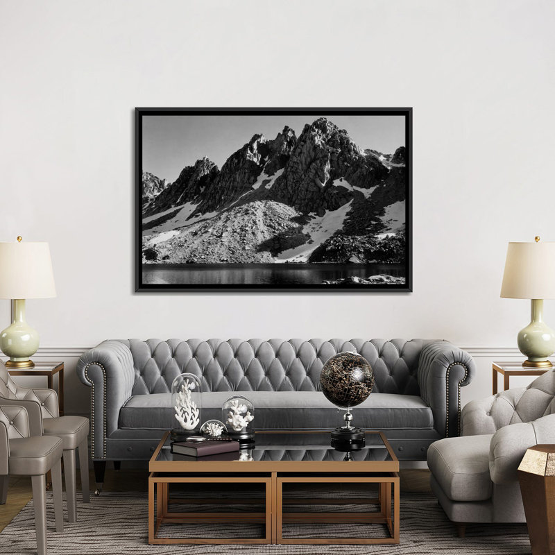 « kearsage pinnacles » par ansel adams, reproduction de photo sur toile tendue, H 40 po x l 60 po x P 1,5 po, Pas de tapis