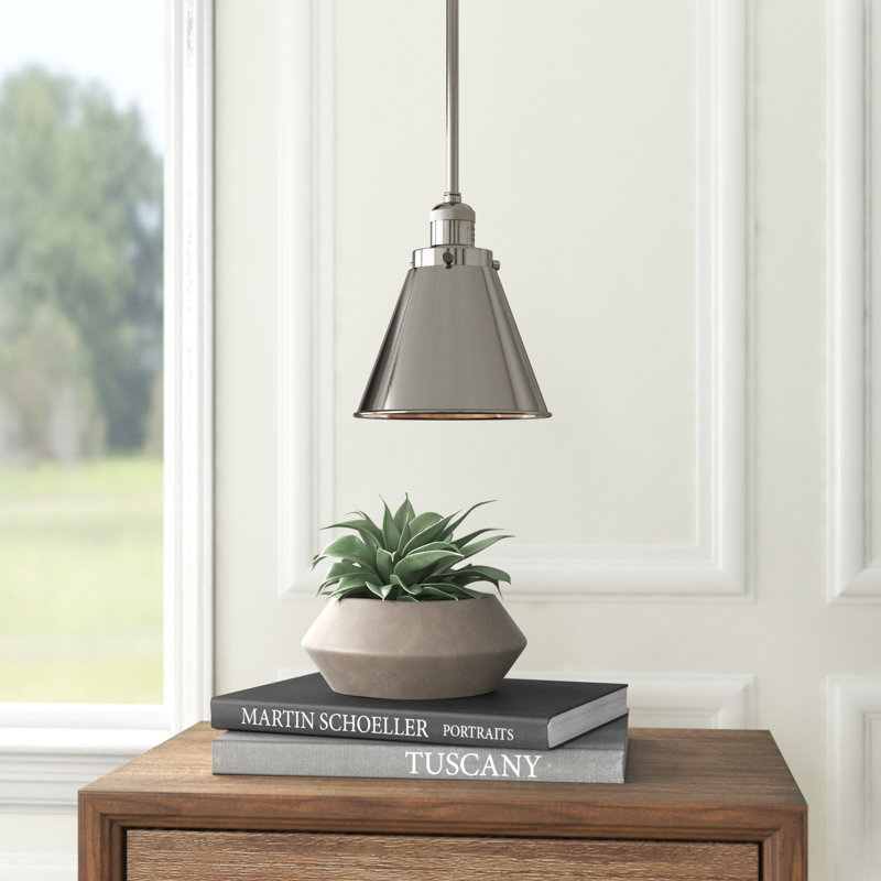 Donovan 1 - Light Single Pendant, Brushed Satin Nickel, 60 Watt Vintage Incandescent Bulb, Brushed Satin Nickel