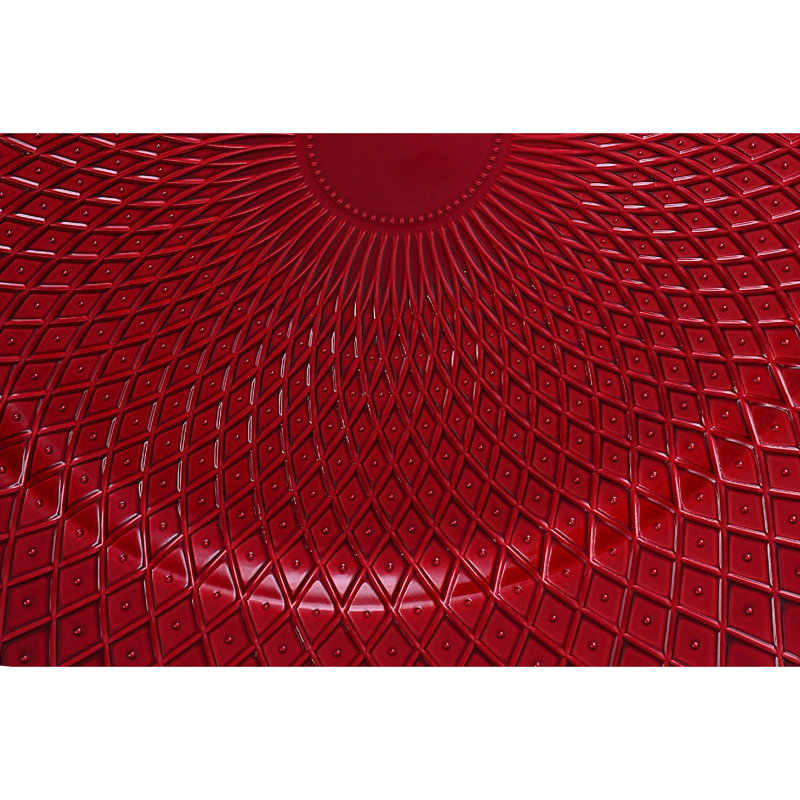Ensemble de 6 chargeurs en mélamine, Rouge