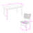 5-Piece Modern Dining Set with Farmhouse Table with 4 Upholstered Chairs for Dining Room-375574661