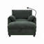Fauteuil d'appoint en tissu chenille avec repose-pieds de rangement, support de téléphone réglable, chargeur USB, poches de rangement latérales-965406063
