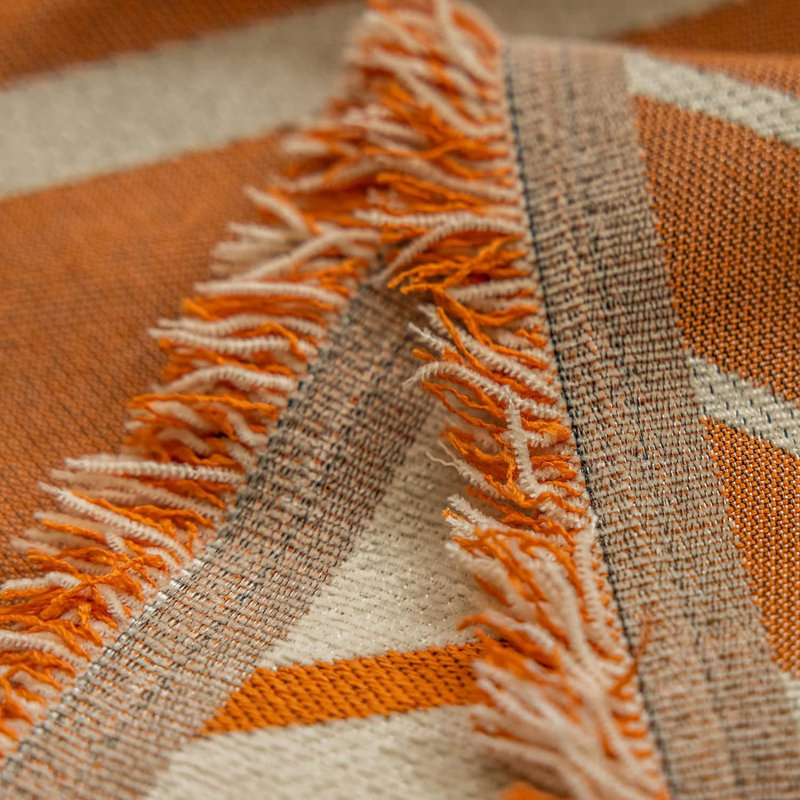 Housse pour coussin en chenille, Très grand, Beige / chenille caramel