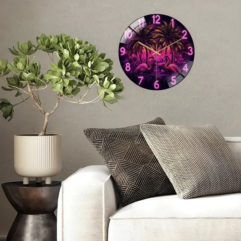 Horloge murale en verre Neon